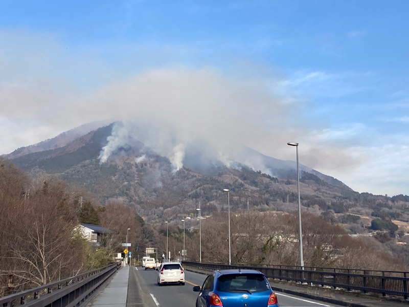 扇山の山林火災の状況について
